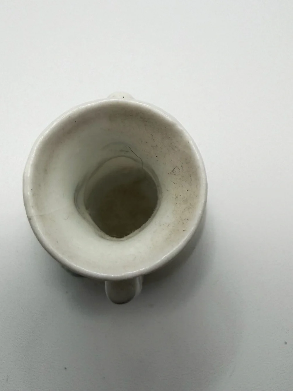 Miniature Cream Ceramic Decorative Vase with Pink & Blue Floral Motif
